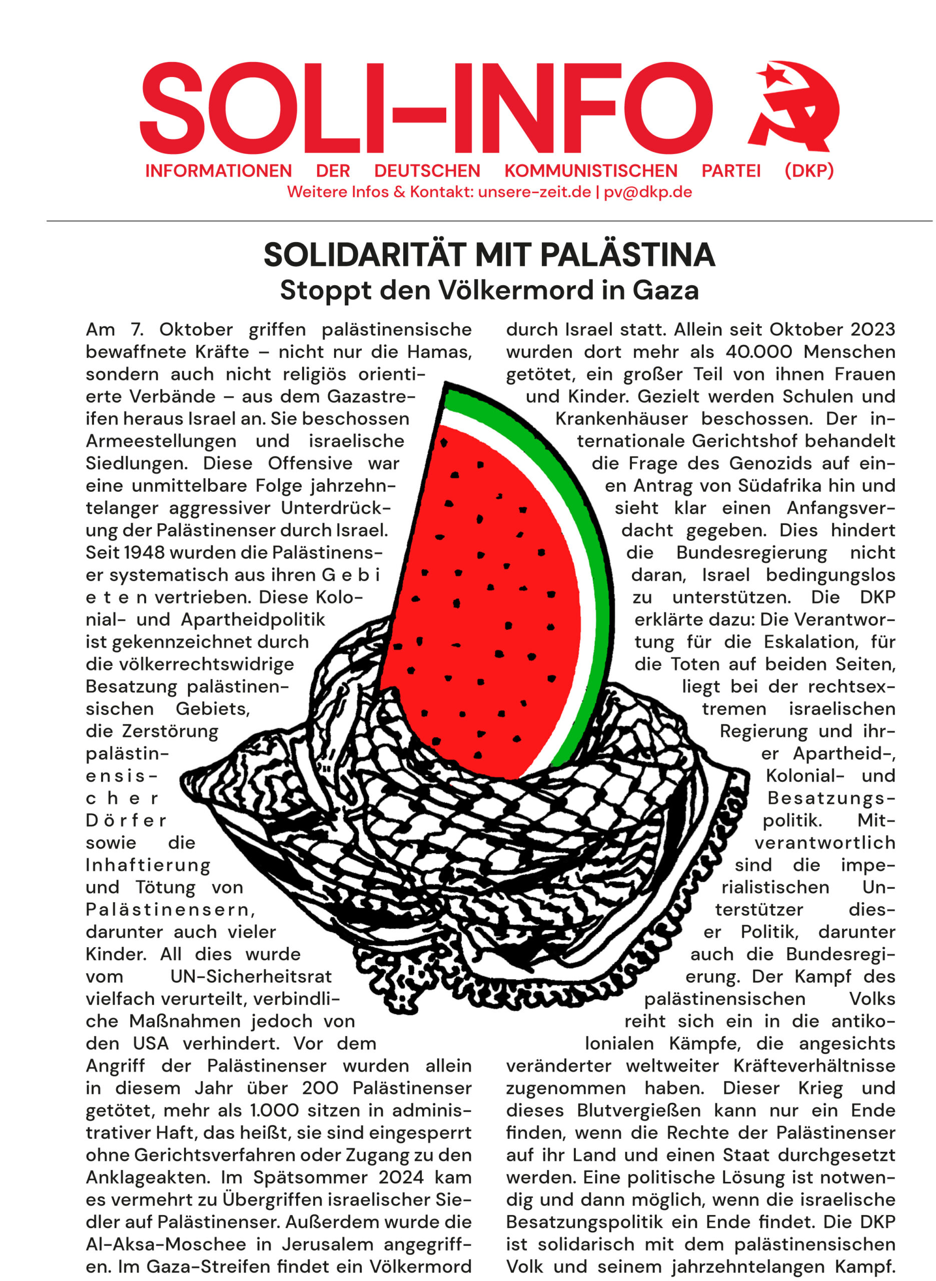 DKP-Information Soli-Info: Solidarität mit Palästina (PDF, 1.20 MB)